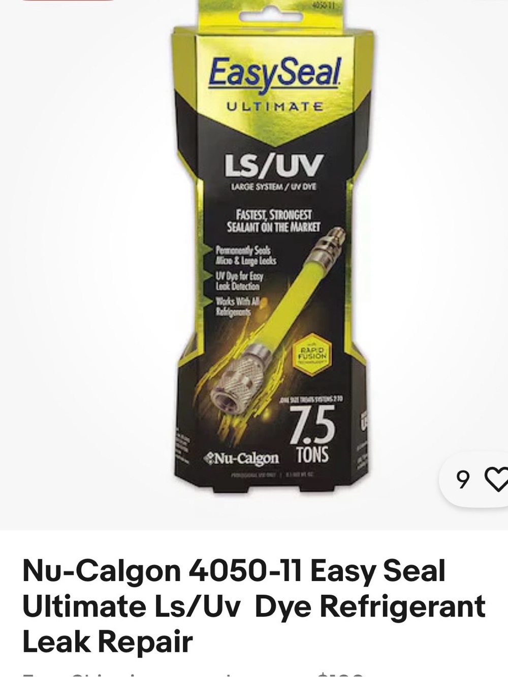 EasySeal Ultimate LS/UV Refrigerant Leak Sealant - Yellow mini split sealer